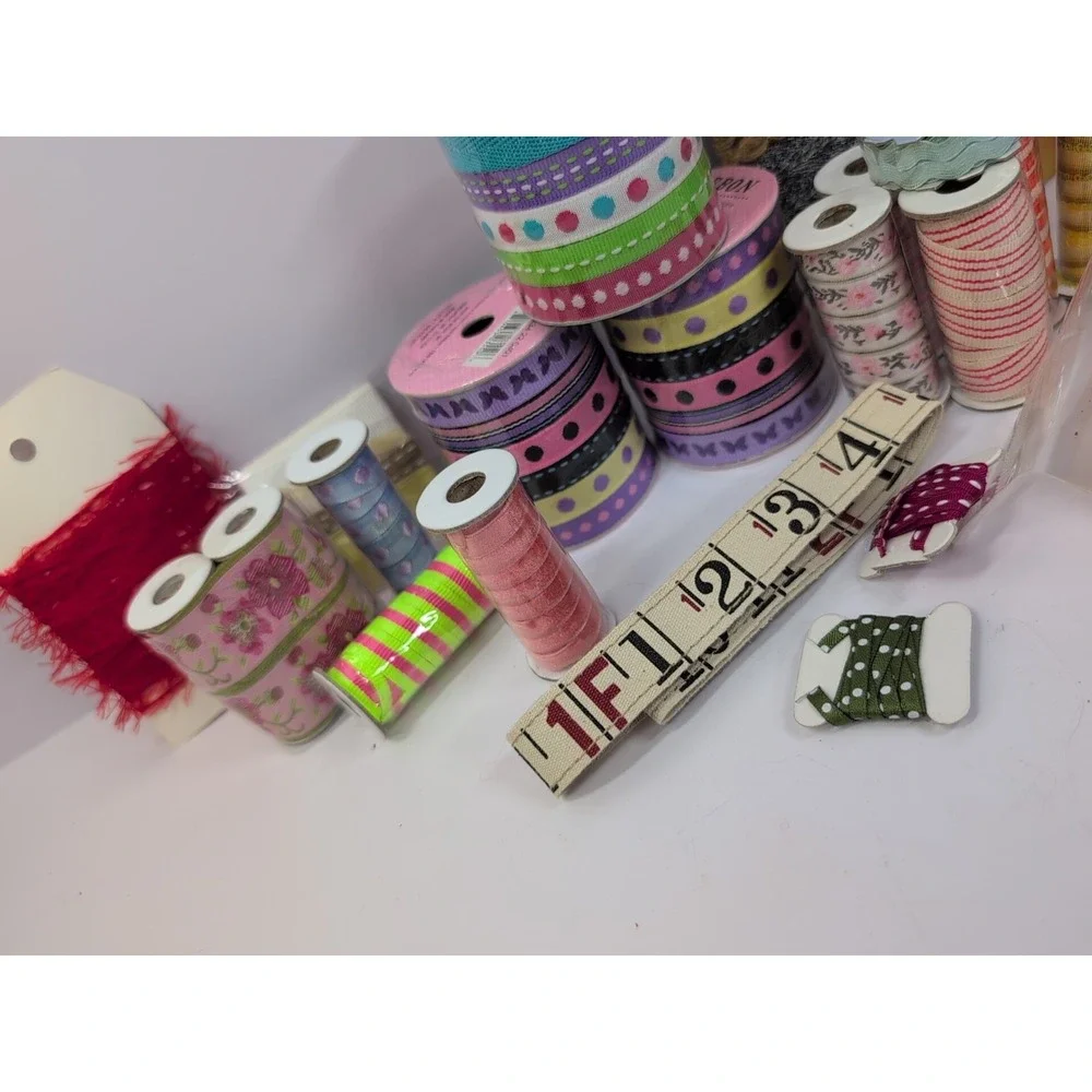New Trim And Ribbon Lot Floral Butterfly Polka Dot‎ Striped Etc